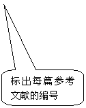 圓角矩形標(biāo)注: 標(biāo)出每篇參考文獻(xiàn)的編號(hào)